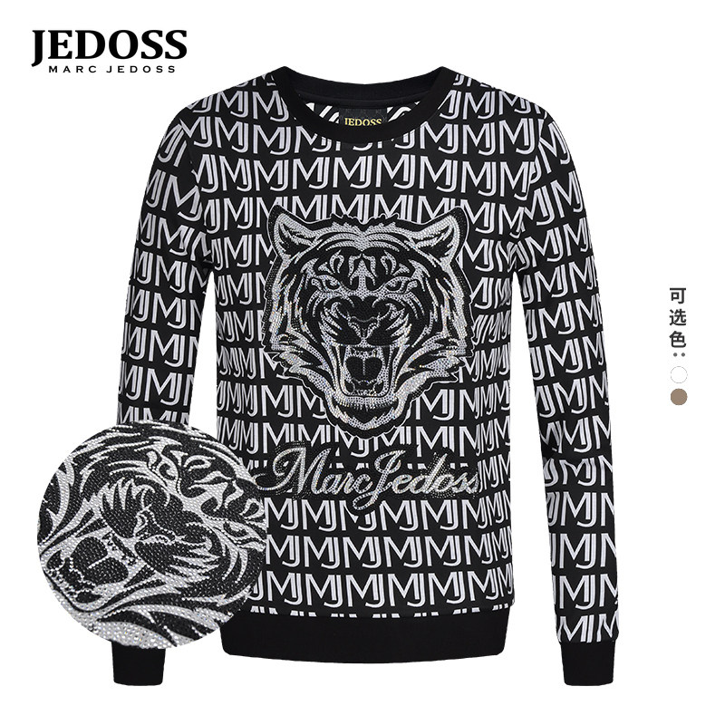 爵迪斯秋冬满印圆领卫衣