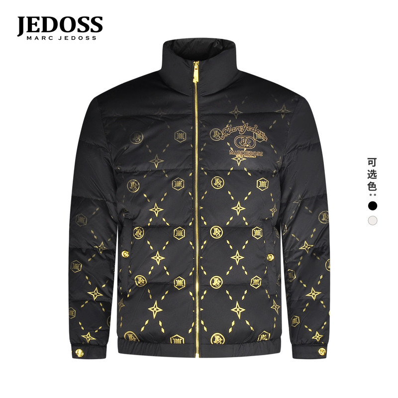 JEDOSS/爵迪斯男装秋冬专柜新款满热转印烫金刺绣羽绒服BZ093