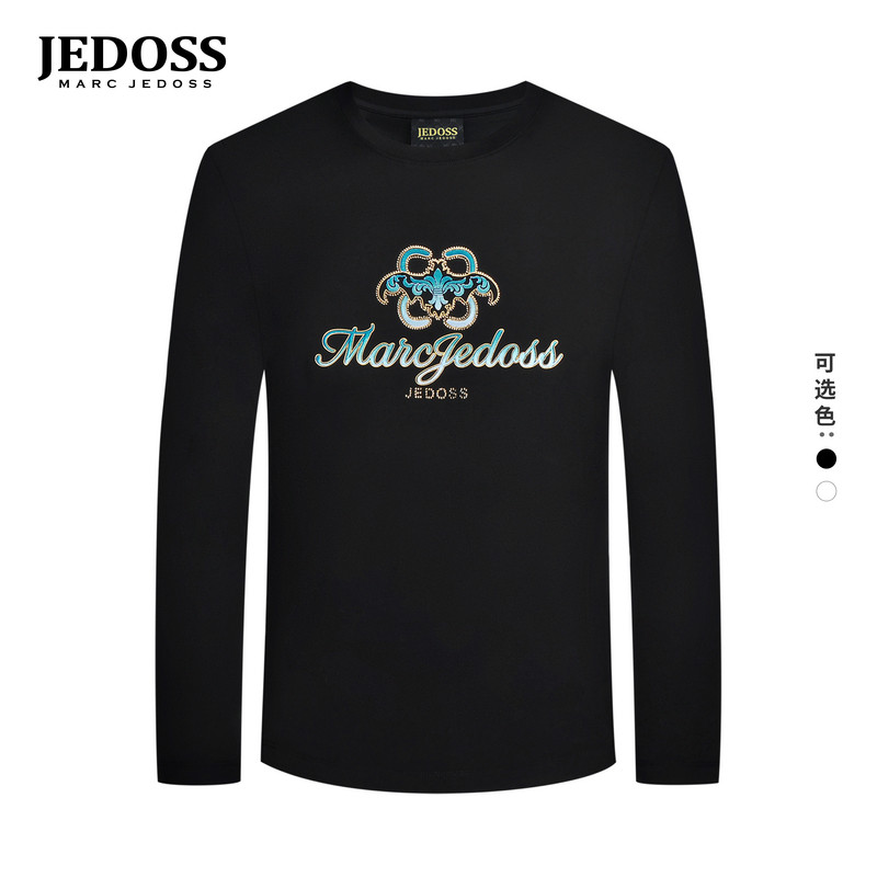 JEDOSS/爵迪斯男装秋冬专柜新款炫彩渐变胶印长袖T恤B0425,男装,T恤,淘宝优惠券,粉丝福利购,淘宝优惠卷