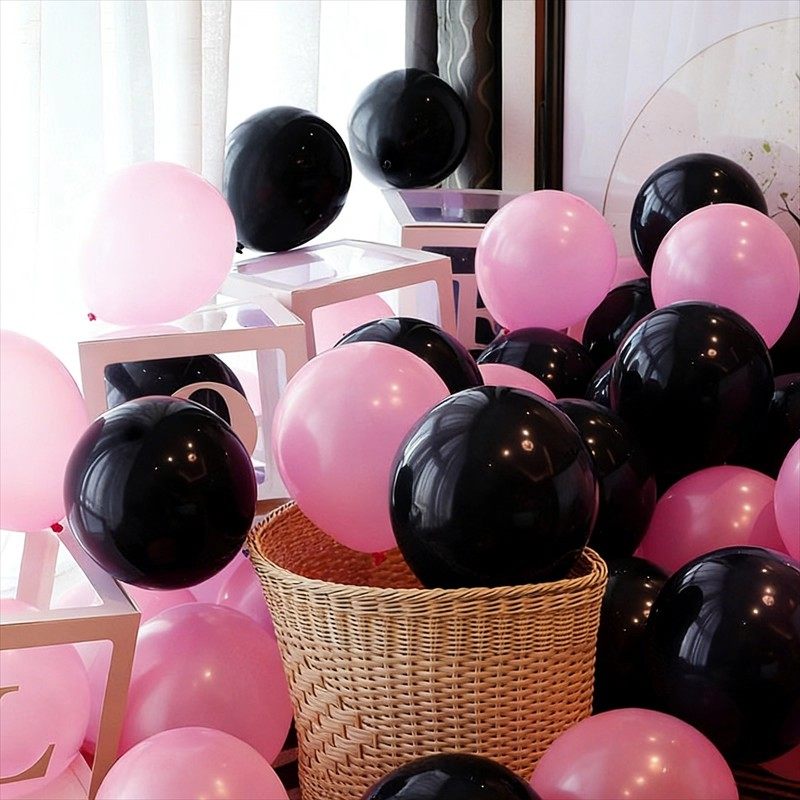 粉色黑色气球装饰女朋友生日浪漫情人节求婚高级氛围感布置汽球,节庆用品/礼品,气球,淘宝优惠券,粉丝福利购,淘宝优惠卷