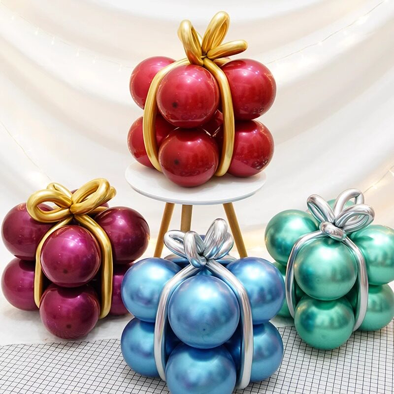 周岁气球盒子礼包网红创意礼物商店橱窗开业生日派对婚庆场景布置