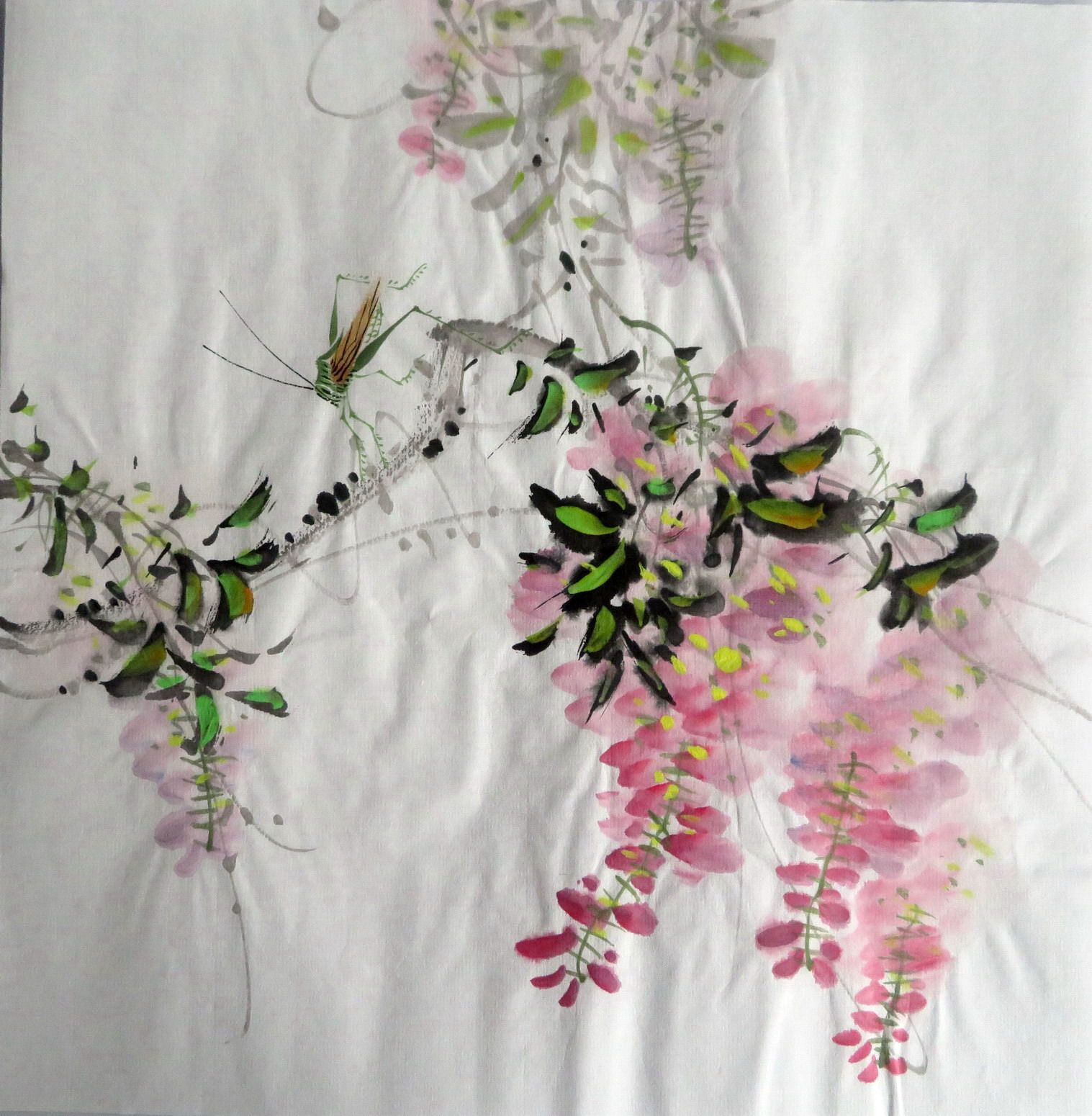 【墨香村】精美装饰国画写意花鸟纯手绘四尺八开丝瓜 小品20