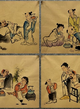装饰禅意宣纸仿古国画纯手绘画芯