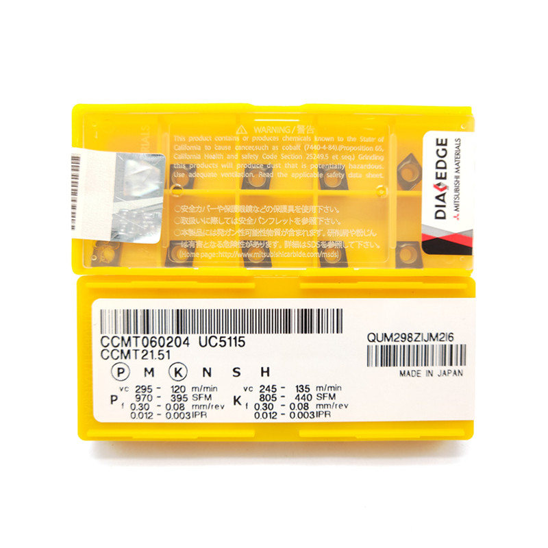 三菱数控刀片CCMT060208/CCMT060204 UC5115 加工铸铁镗孔车刀片