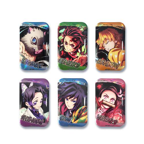 omamori&潮可玩官方正版 鬼灭之刃 全集中展限定长方形徽章挂件