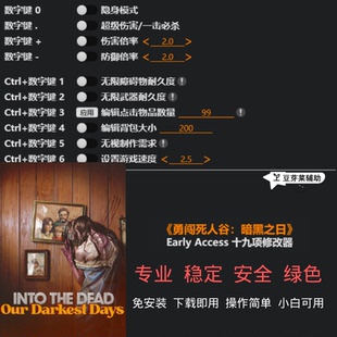 Steam游戲修改器勇闖死人谷 暗黑之日十九項 24小時自動發貨
