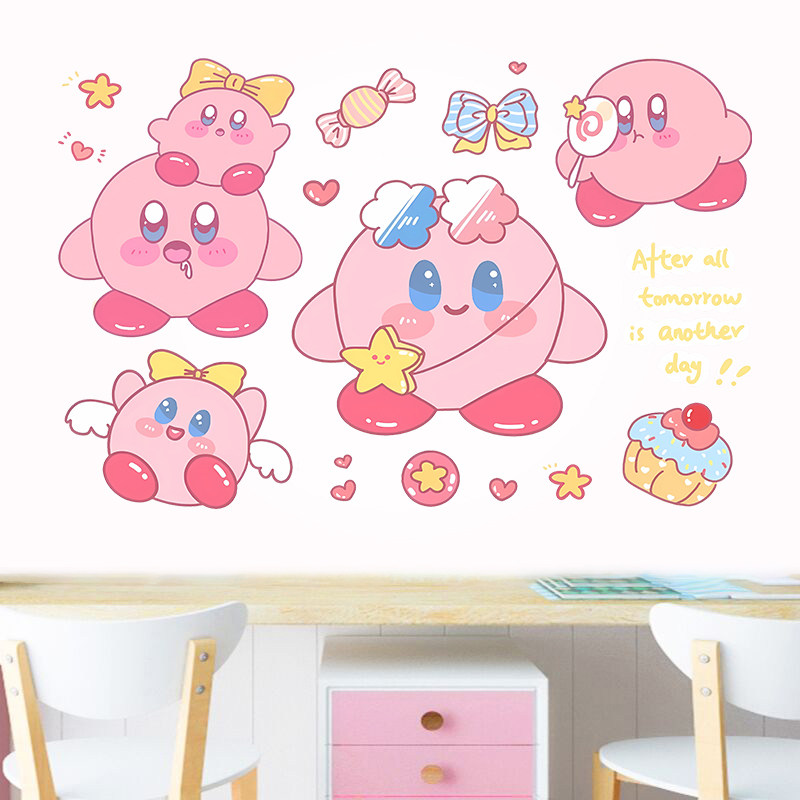 大号星之卡比贴纸Kirby儿童房幼儿园可爱墙贴画宿舍卧室床头装饰