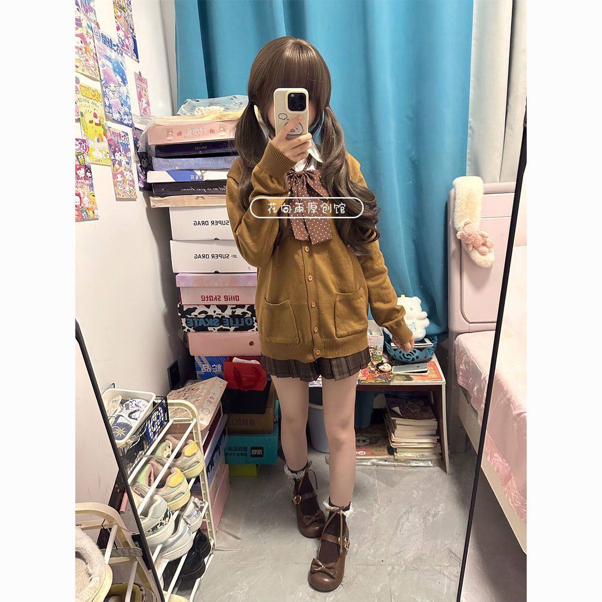 焦糖可颂/日系制服开衫外套整套