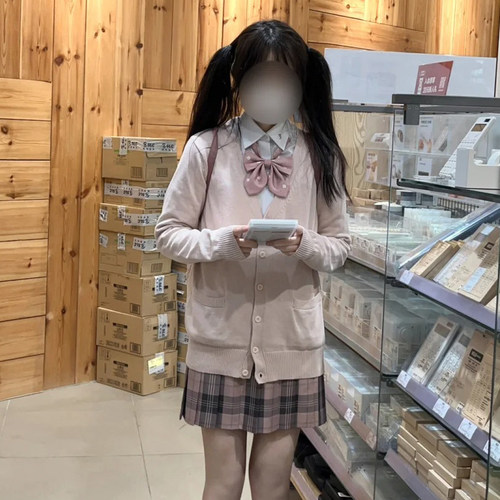 jk日系制服开衫毛衣套装长袖
