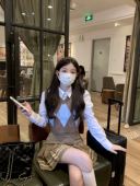 学院风短款 美式 复古菱格针织马甲背心女春秋新款 外搭叠穿坎肩上衣