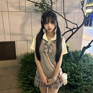 jk马甲软妹时尚学生通勤百搭基础套头毛衣背心学院风显瘦上衣