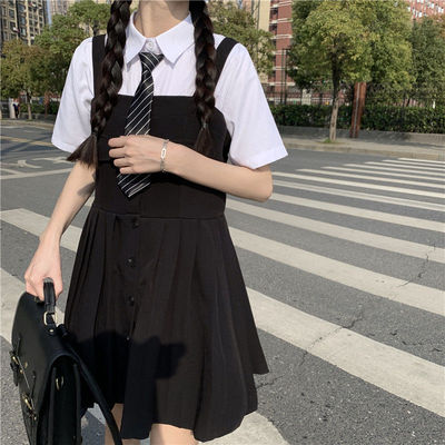 jk日系设计感小众学院风白色衬衫