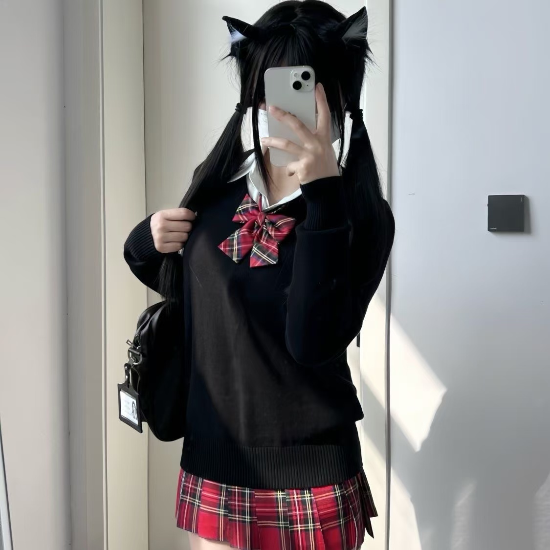 学院风女秋冬外搭叠穿长袖