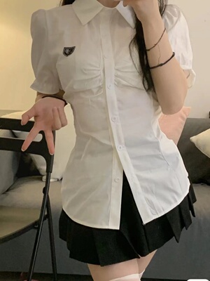 日系jk制服女泡泡袖纯欲风
