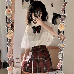裙套装 2023夏季 女学生宽松百搭小清新jk制服学院风格 日系新款 衬衫