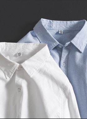 加绒加厚日系学院风修身百搭文艺长袖蓝色衬衫女设计感小众职业装