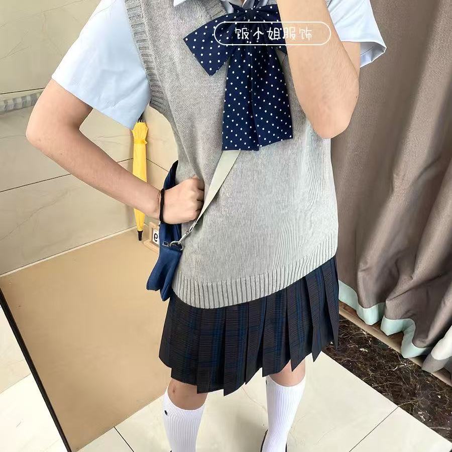 原创日系清新小众森女JK制服马甲