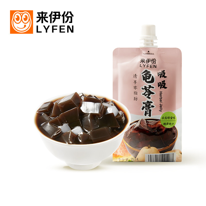 来伊份吸吸龟苓膏冰糖菊花味秋梨果冻/布丁