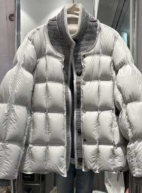 针织拼接假两件羽绒服女时尚洋气