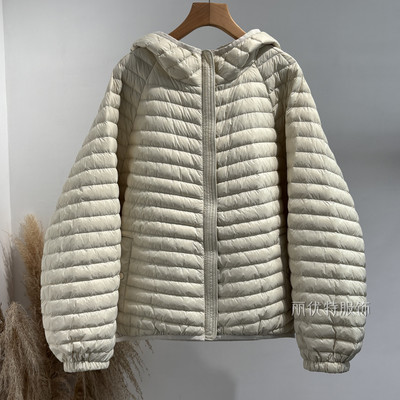 轻薄排骨羽绒服女宽松显瘦