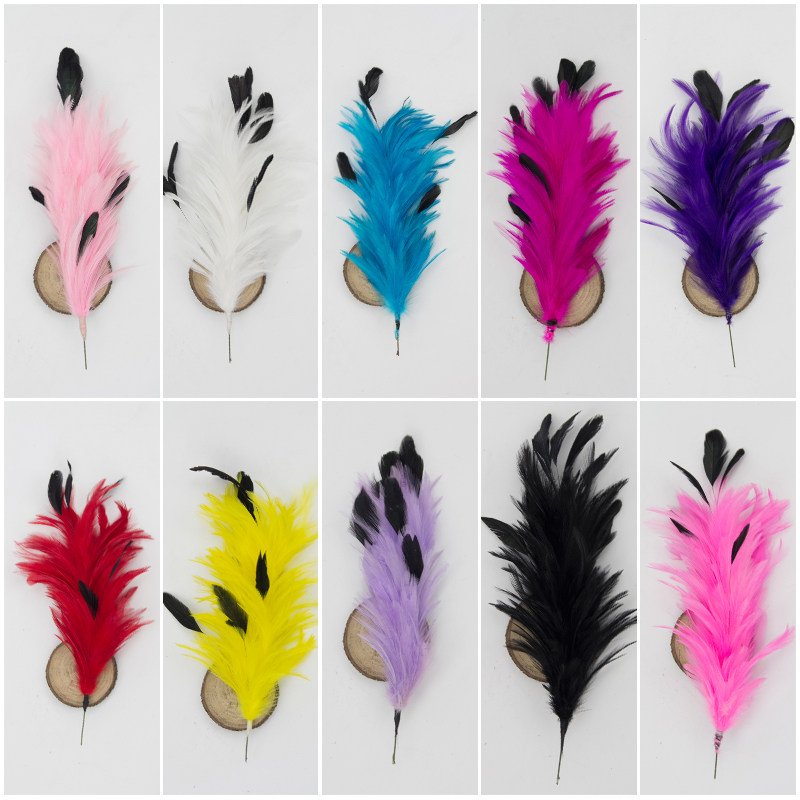 包邮DIY幼儿舞蹈头饰头花拉丁舞羽毛现代舞胸花真毛演出服舞蹈