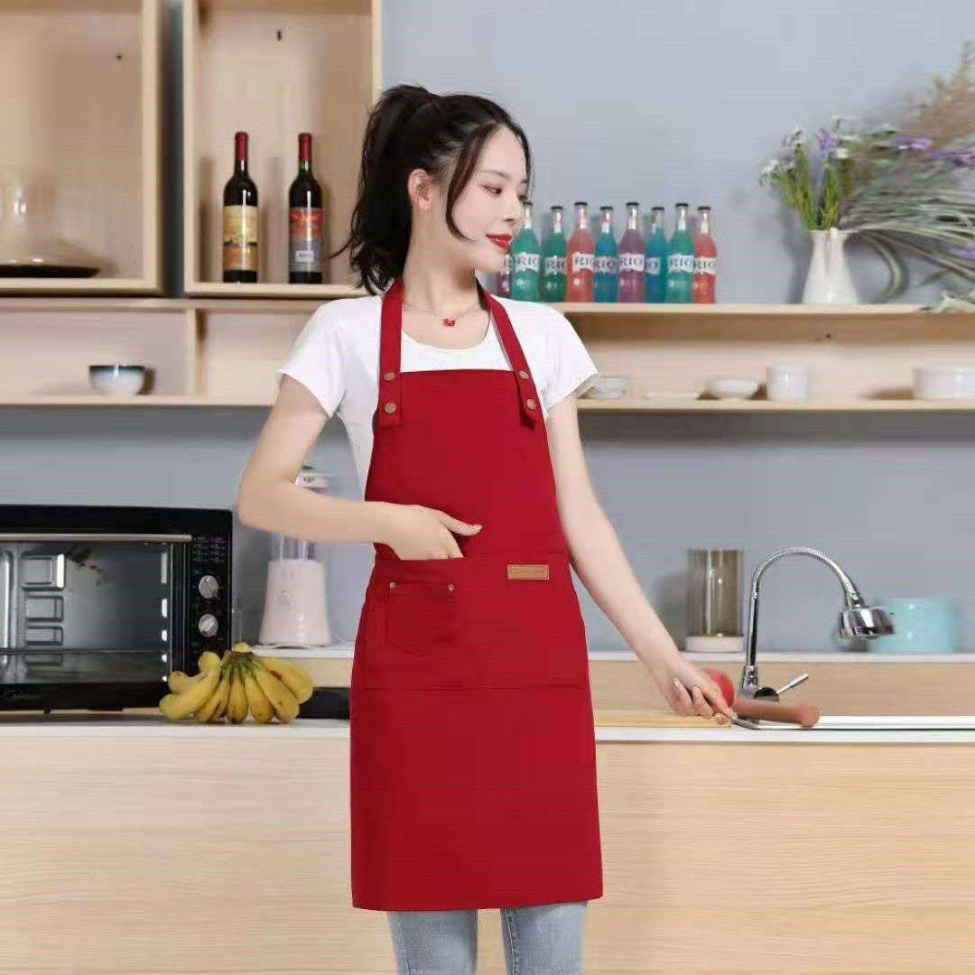【高质量】帆布防水防油餐饮服务员奶茶男女通用款家用工作围裙