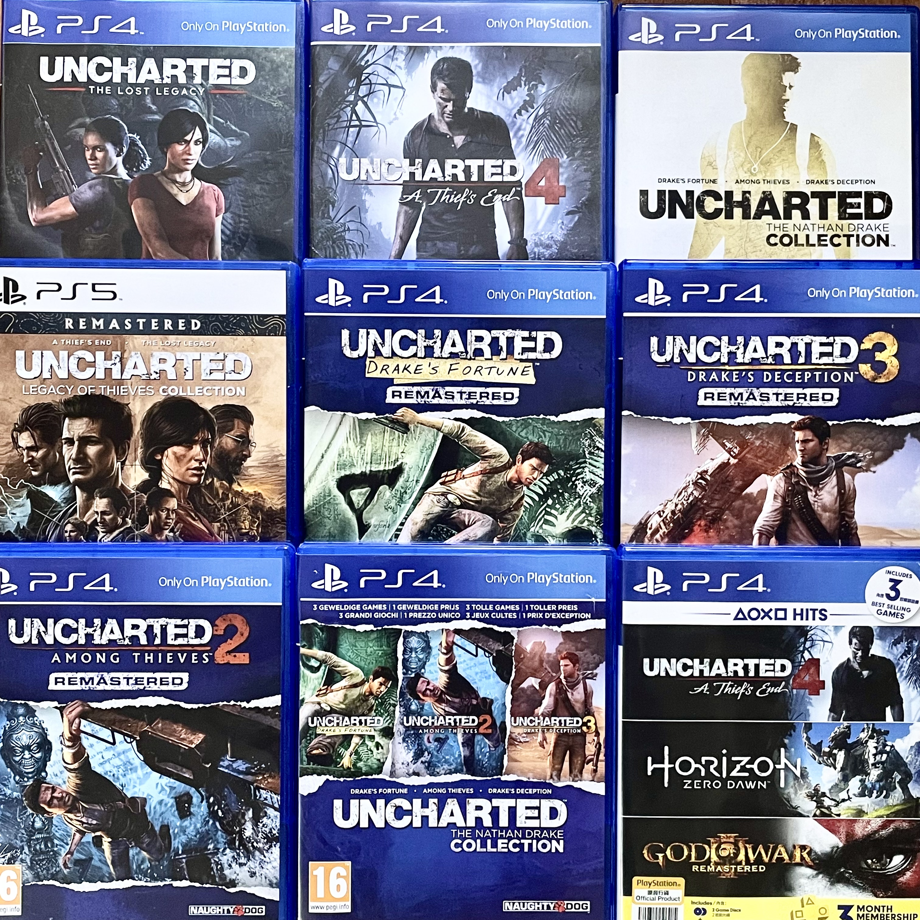 PS4/PS5国产收纳盒 神秘海域系列 自印封面 没有光盘 仅空盒