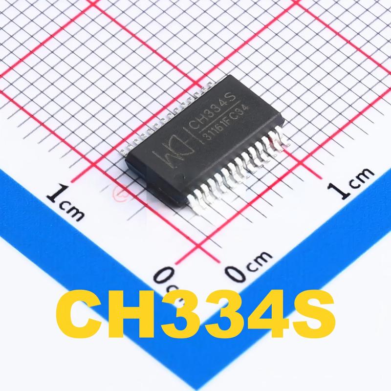 全新原装 CH334S 封装SSOP-28 USB2.0协议4端口USB HUB控制器芯片