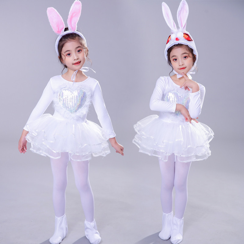 儿童兔子演出服大灰狼衣服话剧