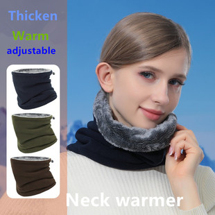 加绒加厚防风冬季男女保暖可调节骑行滑雪围脖winter neck warmer