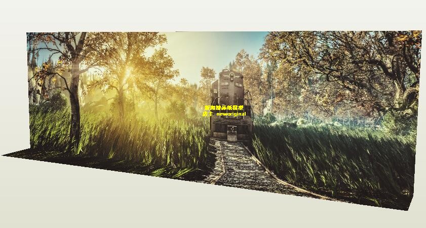 1比6 12寸 行尸走肉美国末日瑞克火车废墟士兵人偶场景背景纸模型