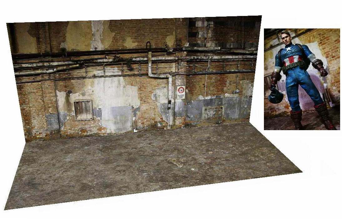 1比18 12废弃工厂仓库建筑室内车位地库女兵人偶汽车模场景模型图片