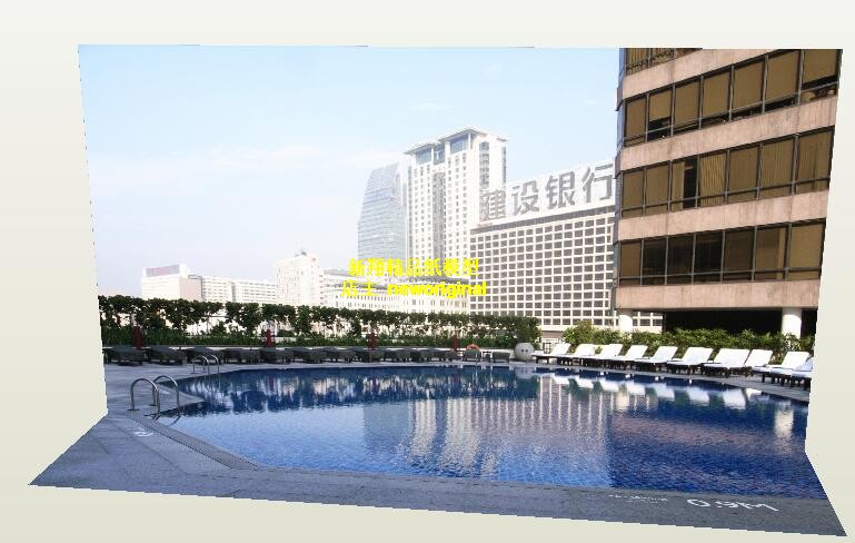 1比12 18 35比例香港豪华酒店游泳池街道街景兵人偶娃娃场景模型