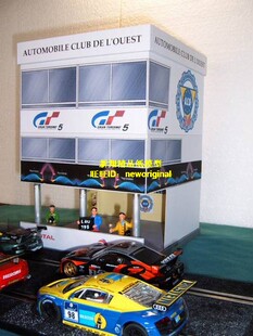 1比18 24赛车场建筑场景维修站车库停车场街道汽车 车模场景模型