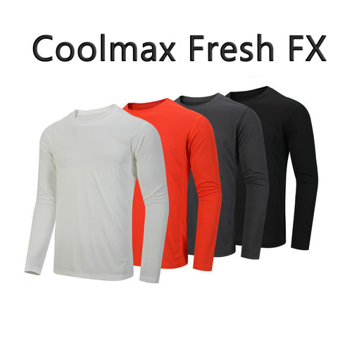 弹道猫长袖T恤coolmax速干春秋运动男女户外宽松打底训练体恤上衣
