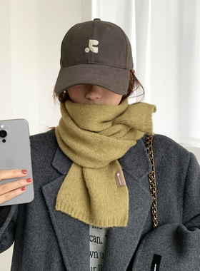 围巾女款2025新款冬加厚韩系氛围感含羊毛混纺学生小众高级感LXF