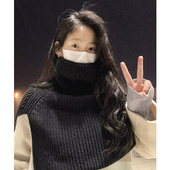 外搭套头围脖女百搭脖套毛线针织小众披肩 时尚 围巾女冬季 2025新款