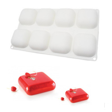 8连石头硅胶慕斯蛋糕模具DIY烘焙蛋糕模速卖通爆款蛋糕模具包邮