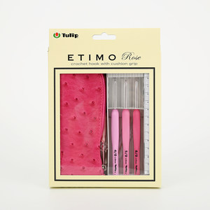 TULIP日本广岛玫瑰粉色钩针TER15系列配钩针包中粗钩针手工工具