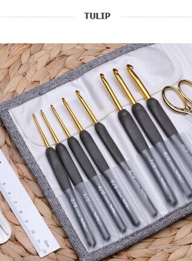 日本进口编织工具广岛黑金钩针TEG001中粗线钩针衣服围巾毛衣钩针