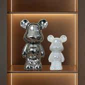 暴力熊摆件客厅酒柜电视柜存钱罐轻奢家居儿童房间办公桌面装 饰品