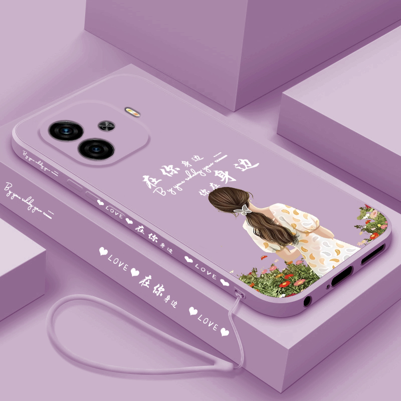 适用iQOOz9turbo+手机壳新款Z9tubro十网红液态硅胶软壳女vivoiqoo镜头全包防摔iq00时尚超薄保护套在你身边