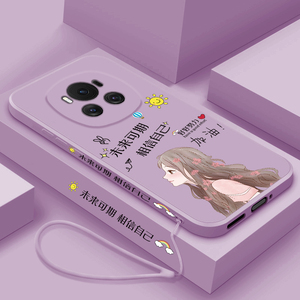 适用荣耀Magic6手机壳新款magic6pro液态硅胶保护套magic5简约时尚软壳pr0全包防摔至臻版女款高级感未来可期