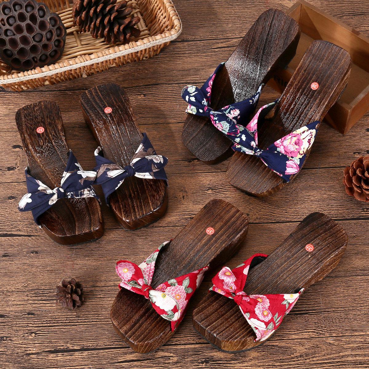 防滑鞋烧桐男女式款木屐方头木拖鞋夹脚拖鞋平跟木板鞋情侣一字拖