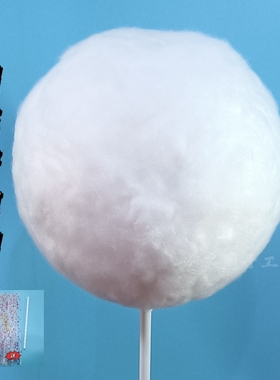 定制花式棉花糖模型仿真小兔子卡通彩虹造型样品棉花道具摆设仿品