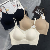 黛美芮新款 2.0中厚杯粉底液隐形无痕内衣冰丝提拉聚拢固定杯美背