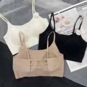 黛美芮5001 内搭裹胸潮 1粉底液美背内衣后背镂空抹胸无痕聚拢薄款