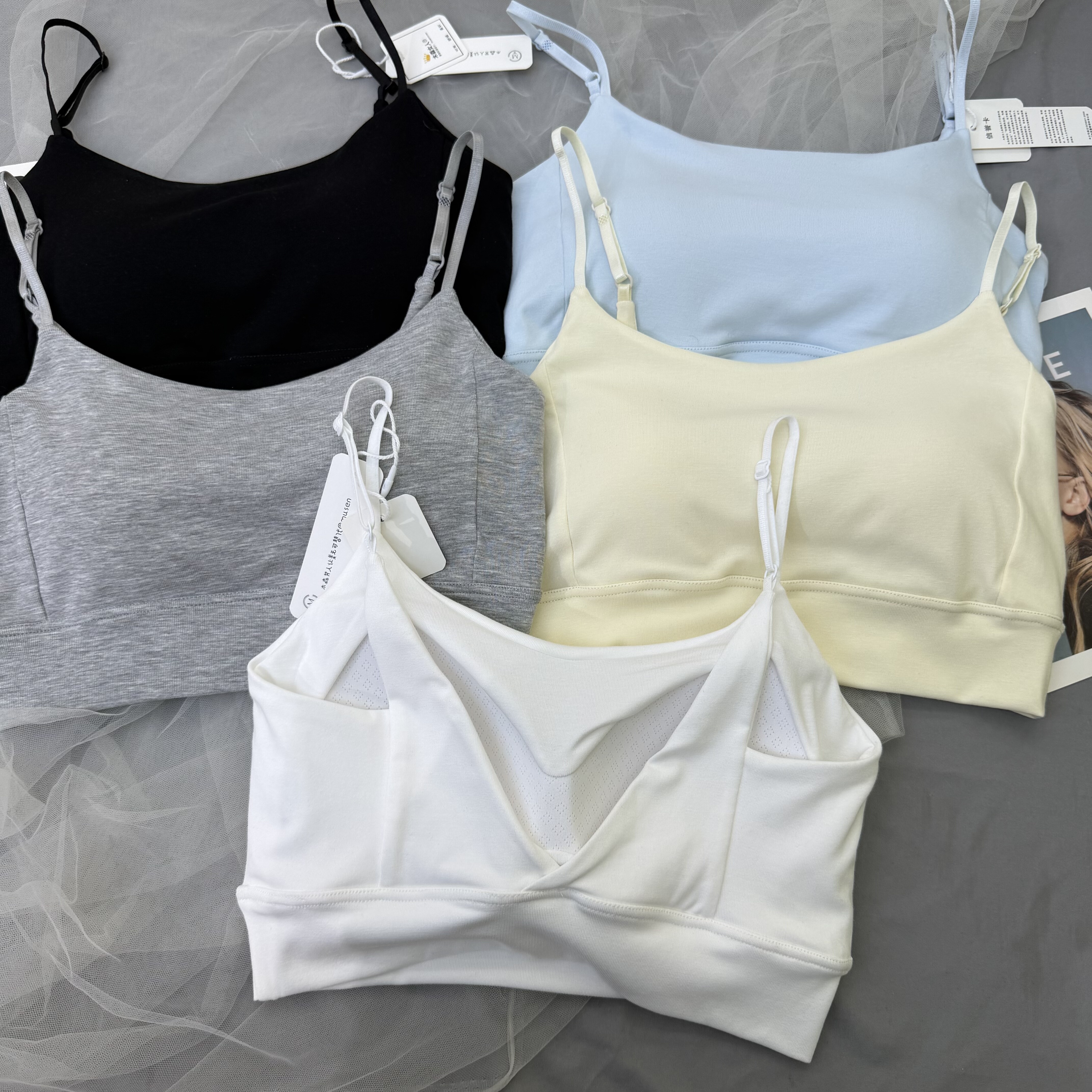 新款M170夏季V背内衣女无痕防走光吊带一体美背心式文胸打底抹胸,女士内衣/男士内衣/家居服,抹胸,淘宝优惠券,粉丝福利购,淘宝优惠卷