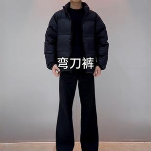 ESSETNTINS春季潮牌柳叶弯刀西裤男款垂坠感高级感直筒微喇叭裤子