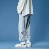 21年秋季主推~`港风印花阔腿裤男女中性卡通百搭牛仔裤BK156-P30，男装牛仔裤，星座1703A-1